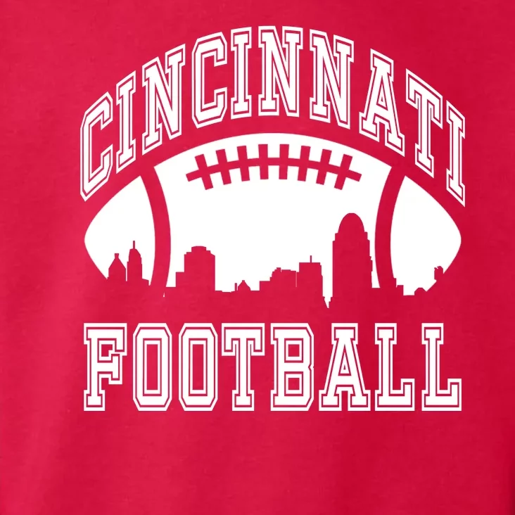 Cincinnati Football City Skyline Toddler Hoodie