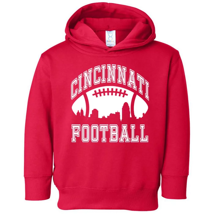 Cincinnati Football City Skyline Toddler Hoodie