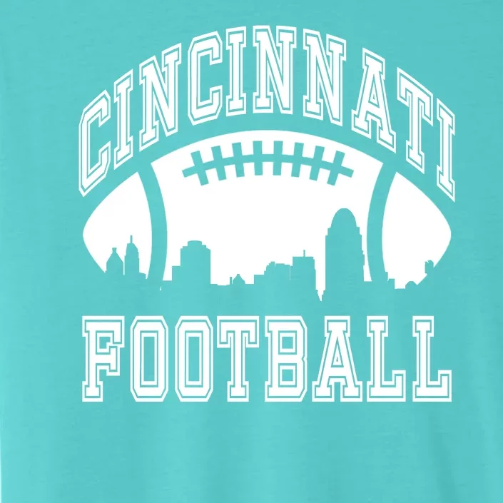 Cincinnati Football City Skyline ChromaSoft Performance T-Shirt