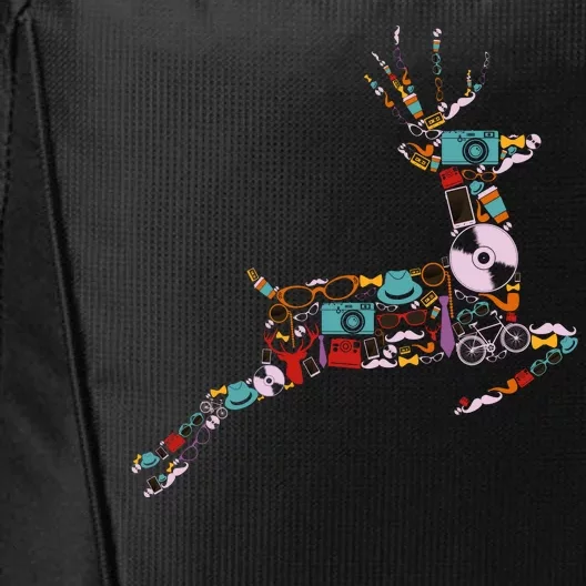 Cool Festive Christmas Gifts Pattern Reindeer City Backpack