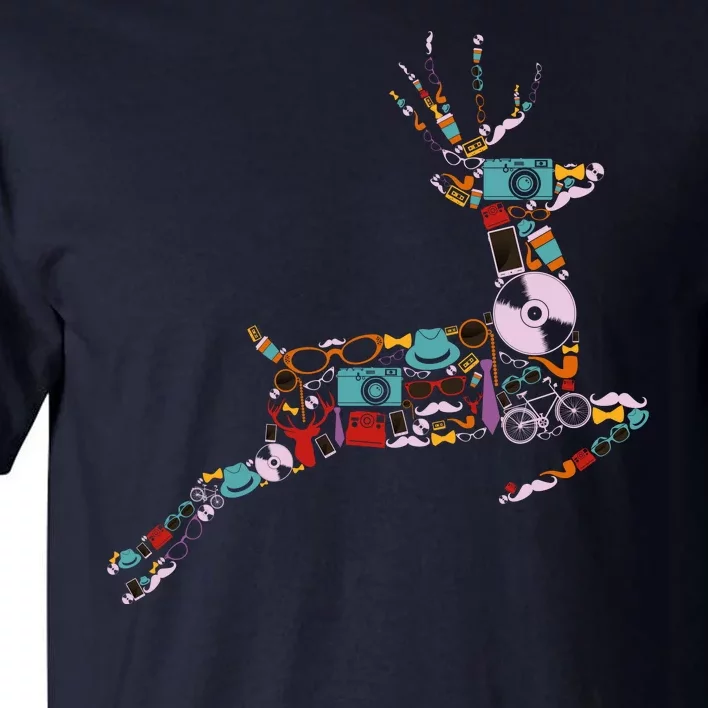 Cool Festive Christmas Gifts Pattern Reindeer Tall T-Shirt