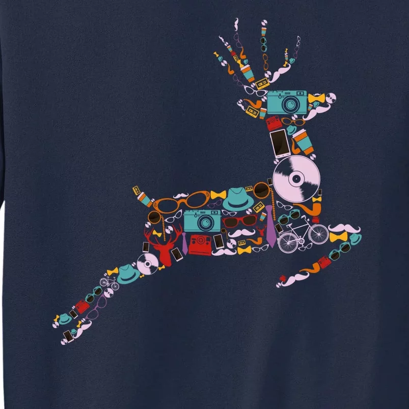 Cool Festive Christmas Gifts Pattern Reindeer Tall Sweatshirt