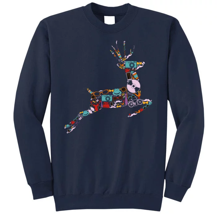 Cool Festive Christmas Gifts Pattern Reindeer Tall Sweatshirt