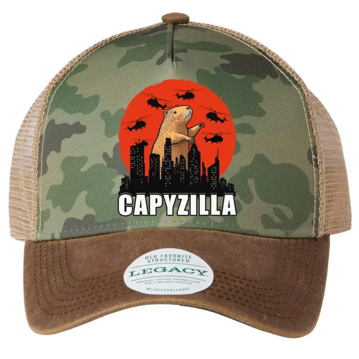 Capybara Funny Capybara Rodent Capyzilla Funny Legacy Tie Dye Trucker Hat