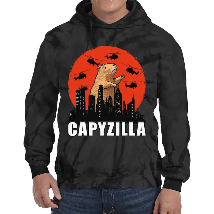 Capybara Funny Capybara Rodent Capyzilla Funny Tie Dye Hoodie