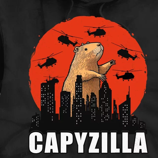 Capybara Funny Capybara Rodent Capyzilla Funny Tie Dye Hoodie