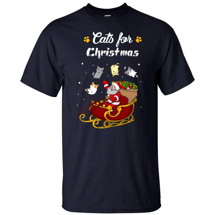 Cats For Christmas Tall T-Shirt