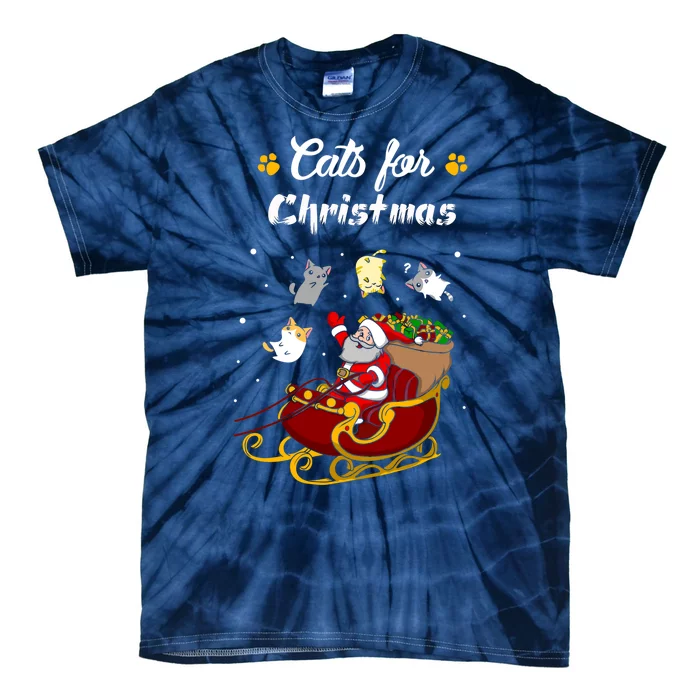 Cats For Christmas Tie-Dye T-Shirt