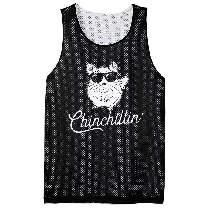 Chinchillin Funny Chinchilla Lovers Mesh Reversible Basketball Jersey Tank