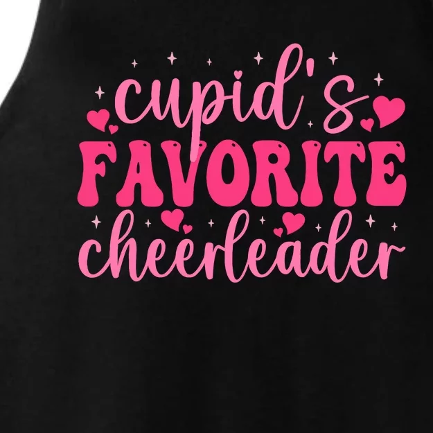 Cupids Favorite Cheerleader Valentine Day Love Cheer Wo Ladies Tri-Blend Wicking Tank