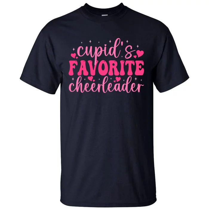 Cupids Favorite Cheerleader Valentine Day Love Cheer Wo Tall T-Shirt