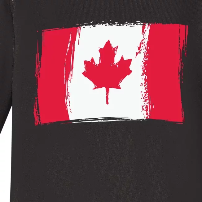 Canadian Flag Canada Flag Canada Lover Baby Long Sleeve Bodysuit