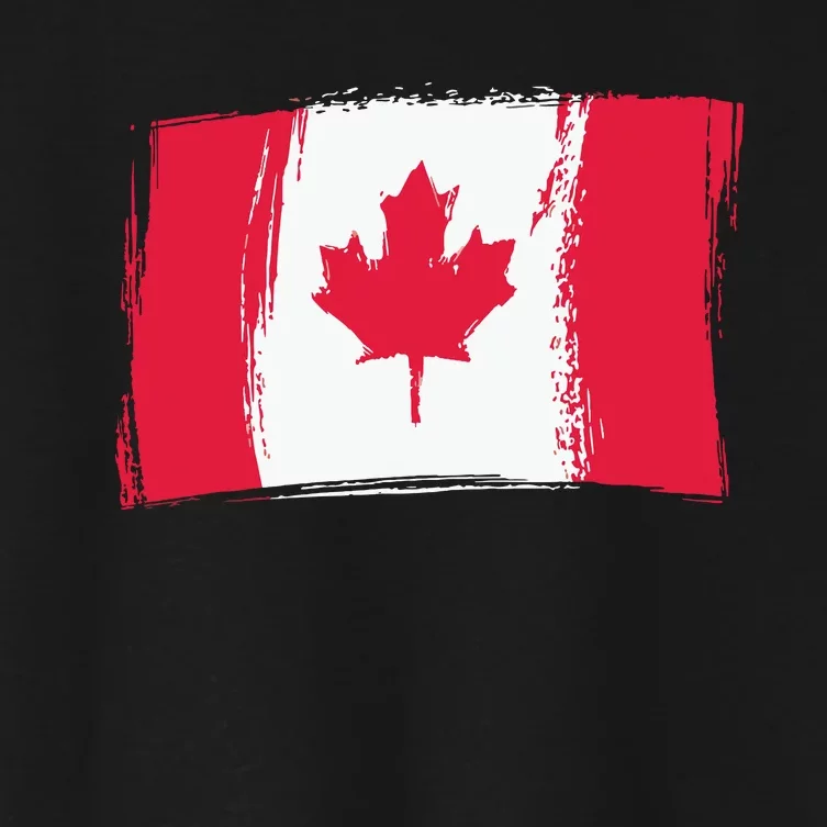 Canadian Flag Canada Flag Canada Lover Women's Crop Top Tee