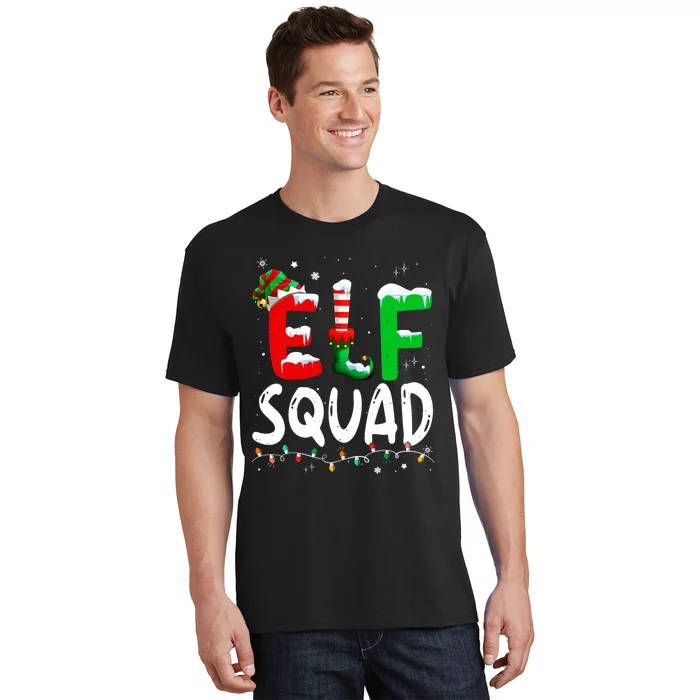 Cute Family Christmas Matching Pajamas Xmas Elf Squad T-Shirt