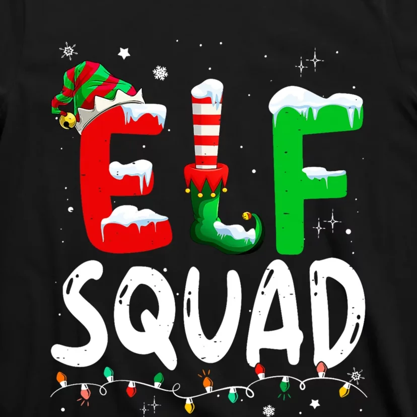 Cute Family Christmas Matching Pajamas Xmas Elf Squad T-Shirt