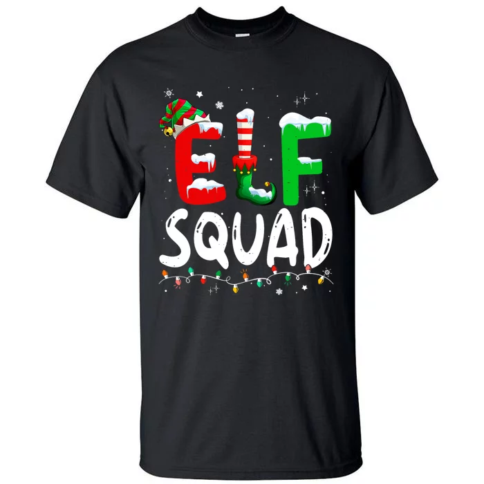 Cute Family Christmas Matching Pajamas Xmas Elf Squad Tall T-Shirt