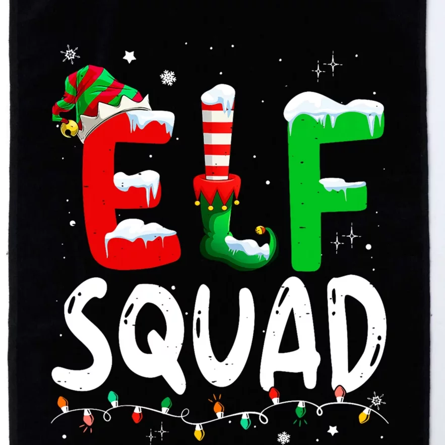 Cute Family Christmas Matching Pajamas Xmas Elf Squad Platinum Collection Golf Towel