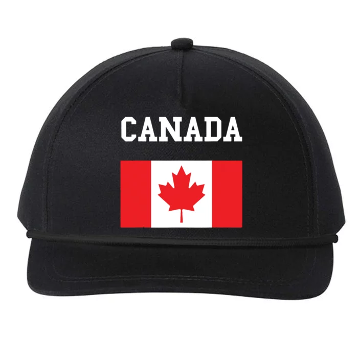 Canada Flag Canadian Flag Canadian Roots Maple Leaf Snapback Five-Panel Rope Hat