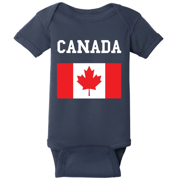 Canada Flag Canadian Flag Canadian Roots Maple Leaf Baby Bodysuit