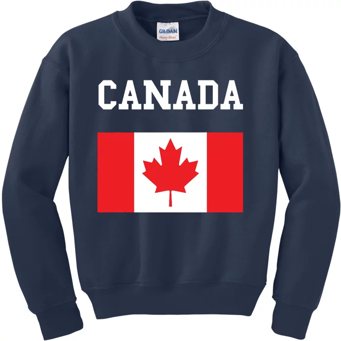 Canada Flag Canadian Flag Canadian Roots Maple Leaf Kids Sweatshirt