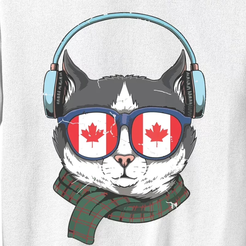 Canada Flag Canadian Cat Sunglasses Funny Sweatshirt