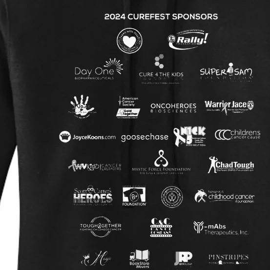 Curefest For Childhood Cancer 2024 Design 2 For Dark Fabric Women's Pullover Hoodie