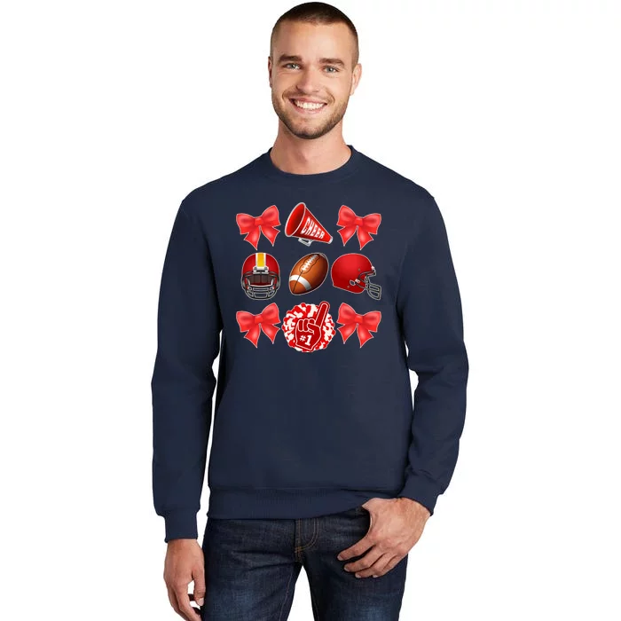 Cute Football Cheer Fan Lover Coquette style Sweatshirt