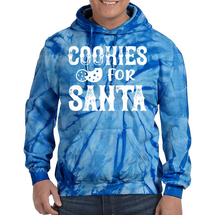 Christmas Funny Cookies For Santa Gift Tie Dye Hoodie