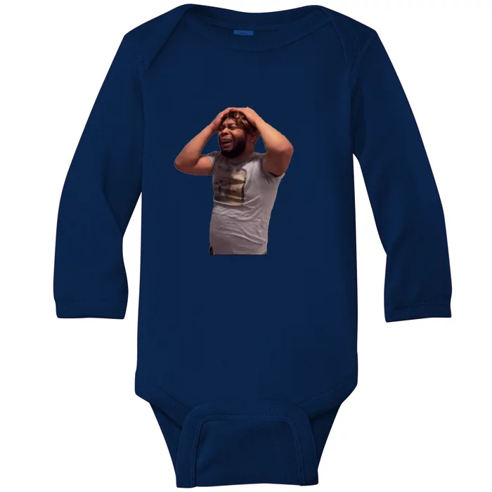 Crying Face Baby Long Sleeve Bodysuit