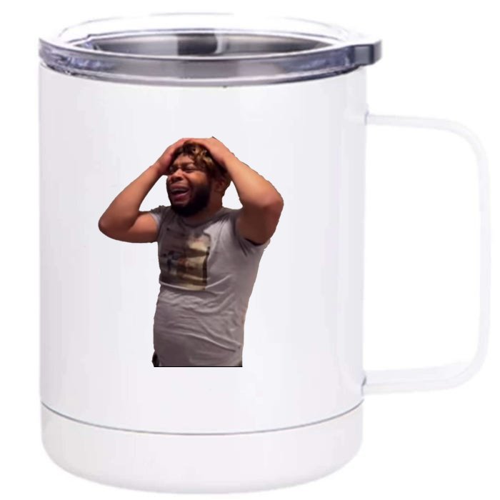 Crying Face Front & Back 12oz Stainless Steel Tumbler Cup