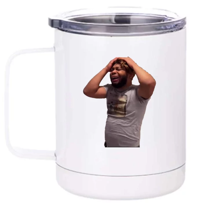 Crying Face Front & Back 12oz Stainless Steel Tumbler Cup