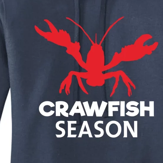 Crawdad Funny Crawfish Boil Season Crayfish Gift Women's Pullover Hoodie