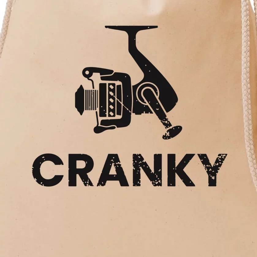 Cranky Fishing Drawstring Bag