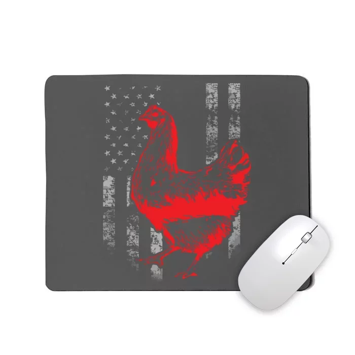 Chicken Farmer Cool Chicken Flag T Mousepad