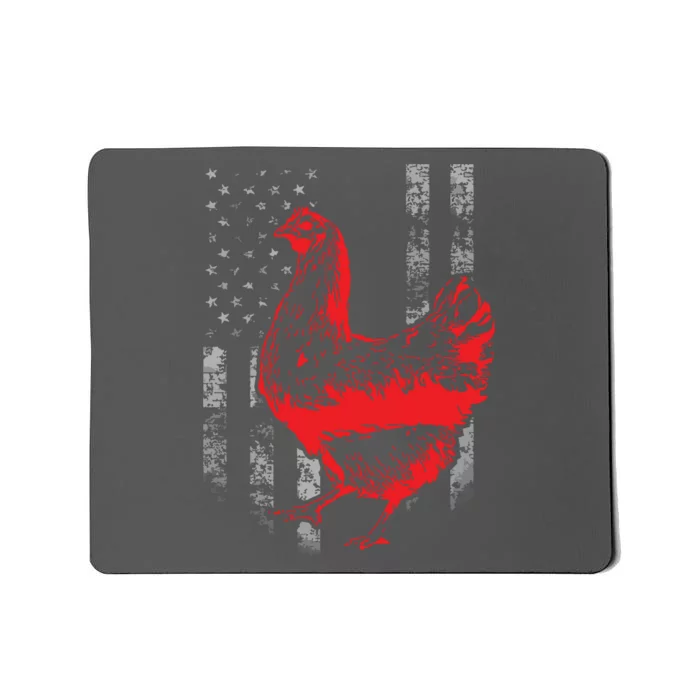 Chicken Farmer Cool Chicken Flag T Mousepad