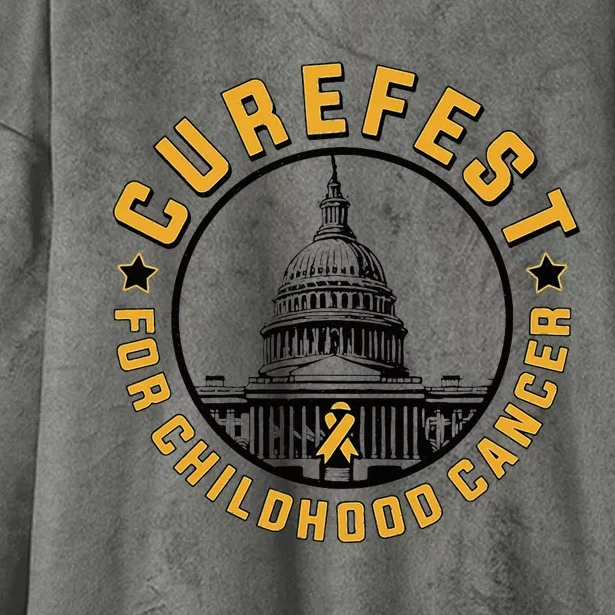 Curefest For Childhood Cancer 2024 Design 3 Hooded Wearable Blanket