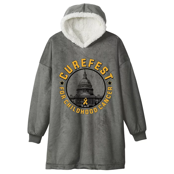 Curefest For Childhood Cancer 2024 Design 3 Hooded Wearable Blanket