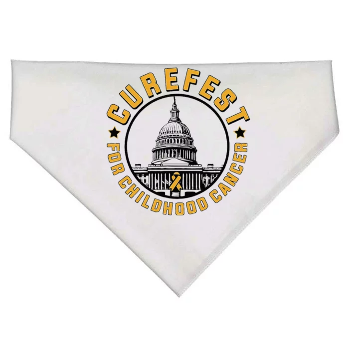 Curefest For Childhood Cancer 2024 Design 3 USA-Made Doggie Bandana