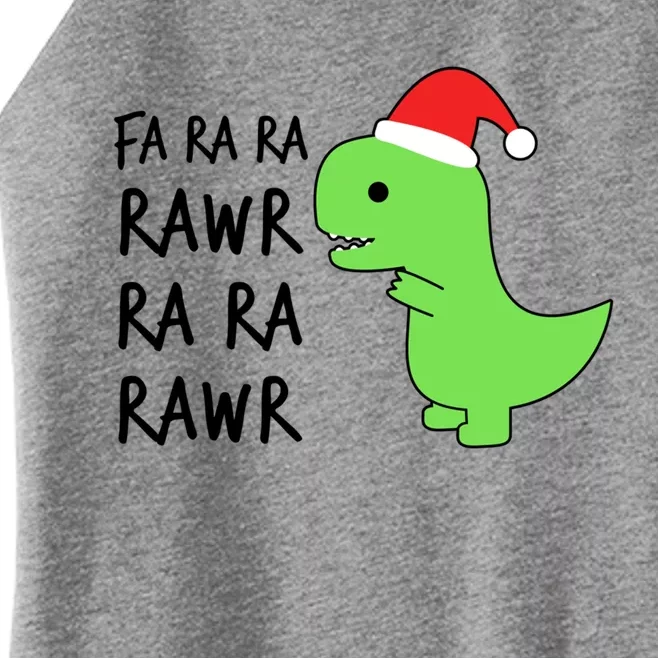 Christmas Funny Cute Trex Fa Ra Ra Rawr Xmas Cute Gift Women’s Perfect Tri Rocker Tank