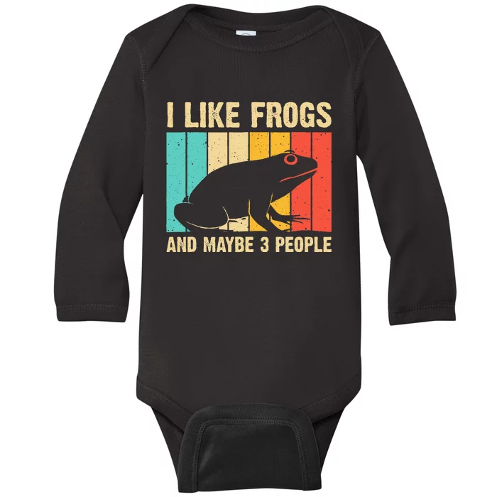 Cute Frog Design For Toad Lover  Amphibian Animals Baby Long Sleeve Bodysuit