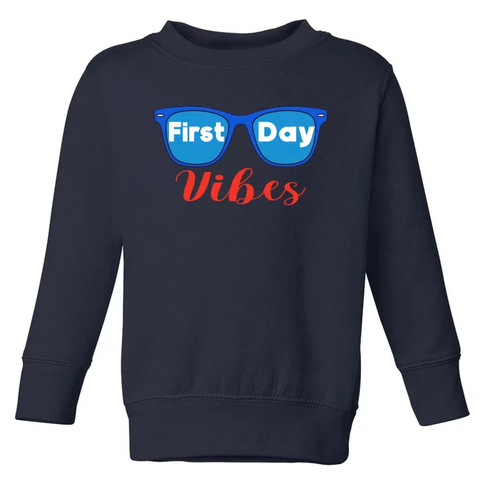 Cute First Day Of School Vibes Gift Toddler Sweatshirt