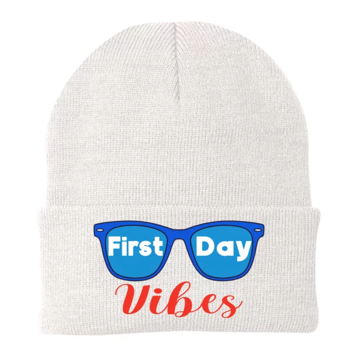 Cute First Day Of School Vibes Gift Knit Cap Winter Beanie