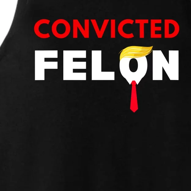 Convicted Felon Donald Trump Guilty Lock Him Up Trump Prison Ladies Tri-Blend Wicking Tank