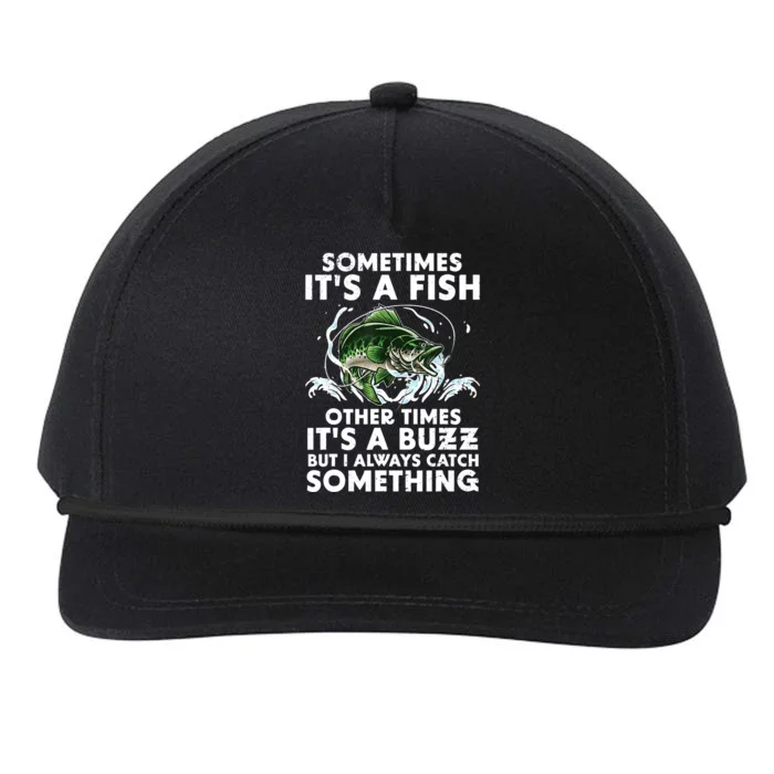 Cool Fishing Design For  Wo Fishing Rod Fish Fisherman Snapback Five-Panel Rope Hat