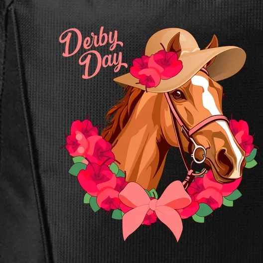 Cute Floral Derby Day Horse City Backpack