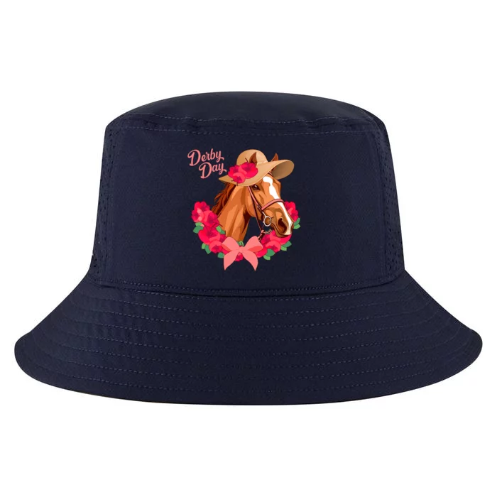 Cute Floral Derby Day Horse Cool Comfort Performance Bucket Hat