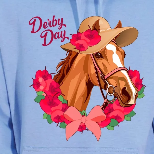 Cute Floral Derby Day Horse Unisex Surf Hoodie