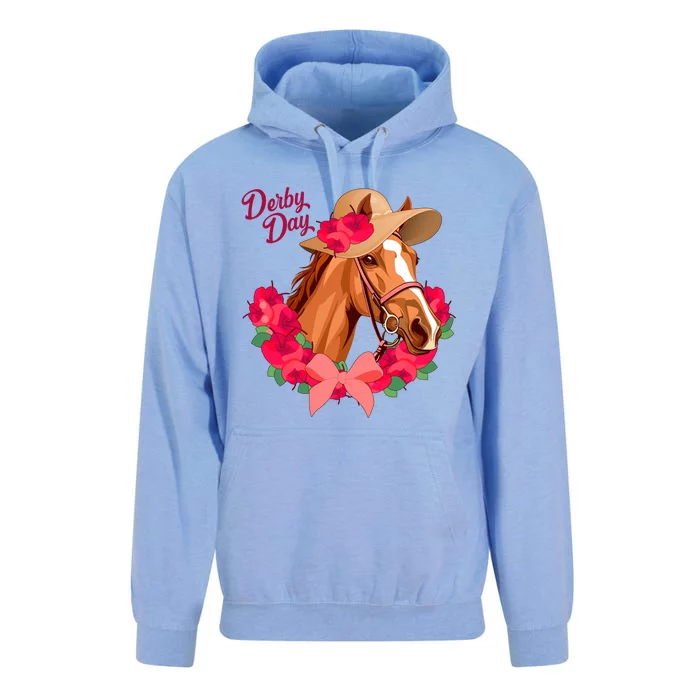 Cute Floral Derby Day Horse Unisex Surf Hoodie