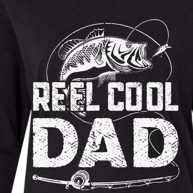 Cute Fathers Day Funny Fisherman Reel Cool Dad Fishing Lover Womens Cotton Relaxed Long Sleeve T-Shirt