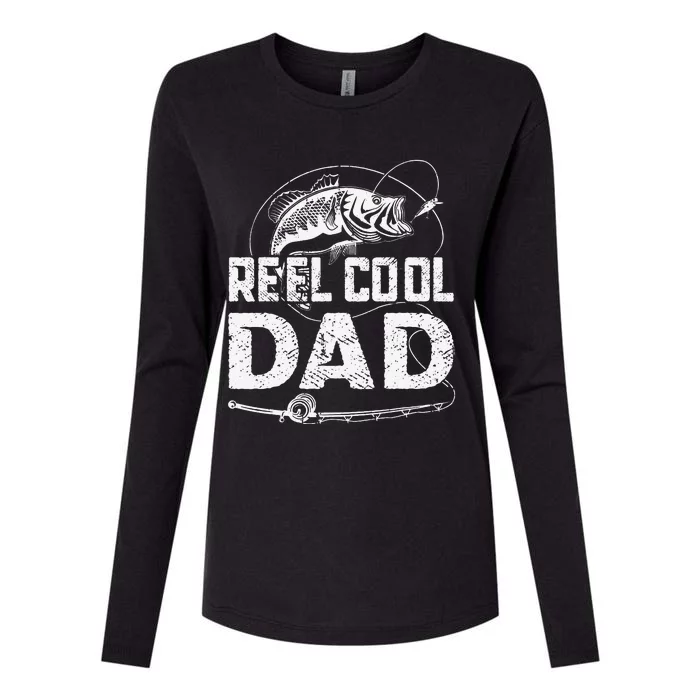 Cute Fathers Day Funny Fisherman Reel Cool Dad Fishing Lover Womens Cotton Relaxed Long Sleeve T-Shirt